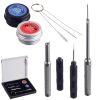 Airbrush tisztító és karbantartó készlet – menettömítő, vízálló zsír, tűk, kulcsok, kefék