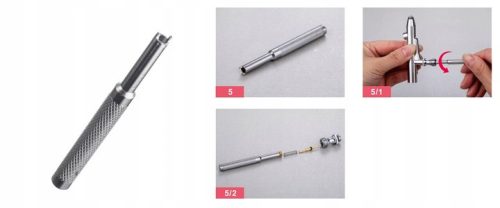 Airbrush tisztító és karbantartó készlet – menettömítő, vízálló zsír, tűk, kulcsok, kefék