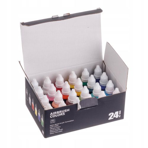 24 darabos akrilfesték készlet airbrush-hoz (24 x 20 ml)