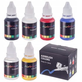   Akril airbrush festék készlet (4x20ml) + hígító és tisztító
