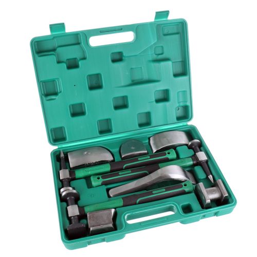 10 részes karosszériaegyengető készlet - 3 kalapács és 7 kovácsüllő