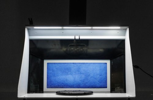 AH-311 Nagyméretű makettező festőkabin LED világítással és dupla ventilátorral