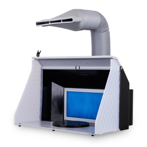 AH-311 Nagyméretű makettező festőkabin LED világítással és dupla ventilátorral