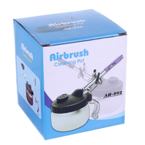 Airbrush tisztító és karbantartó készlet tartállyal és kefe készlettel