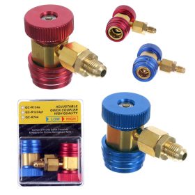   R134A autóklíma szerviz gyorscsatlakozó készlet (LP + HP) - G1119-4