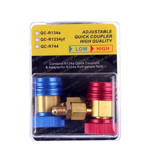 R134A autóklíma szerviz gyorscsatlakozó készlet (LP + HP) - G1119-4