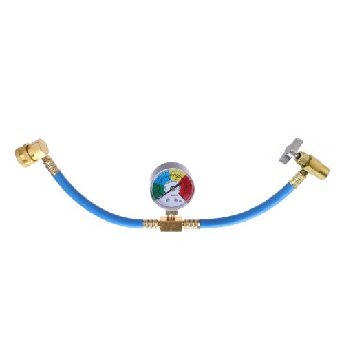 R134A klímatöltő tömlő manométerrel és szelepekkel – LP port