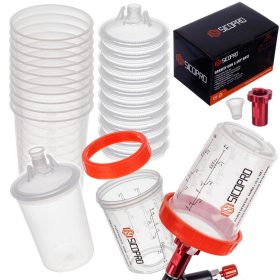   PPS festékkeverő pohár készlet 400ml, 190µm szűrővel és adapterrel (10 db-os)