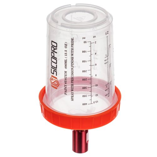 PPS festékkeverő pohár készlet 400ml, 190µm szűrővel és adapterrel (10 db-os)