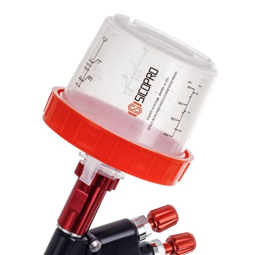 PPS festékkeverő pohár készlet szűrővel és adapterrel (200 ml, 10 db, 190µm)