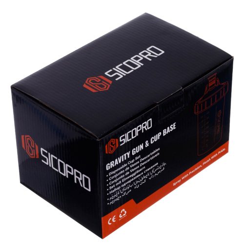 PPS festékkeverő pohár készlet szűrővel és adapterrel (200 ml, 10 db, 190µm)