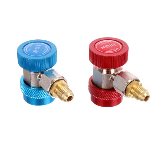 R134a klímateszter készlet manométerrel és gyorscsatlakozókkal