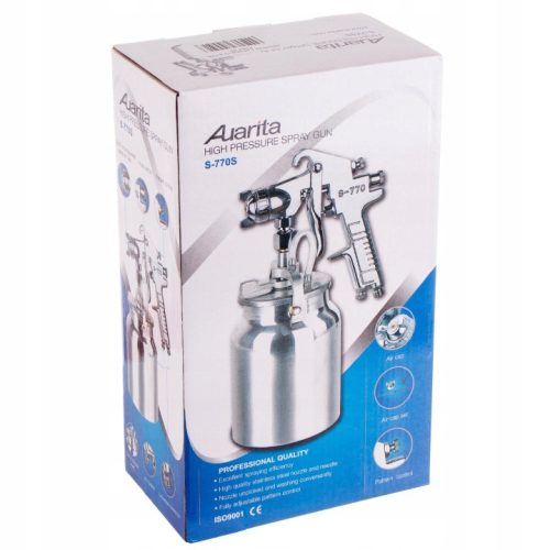 AUARITA S-770 S Festékpisztoly, 1.8mm Fúvóka, 1L Alsó Tartály