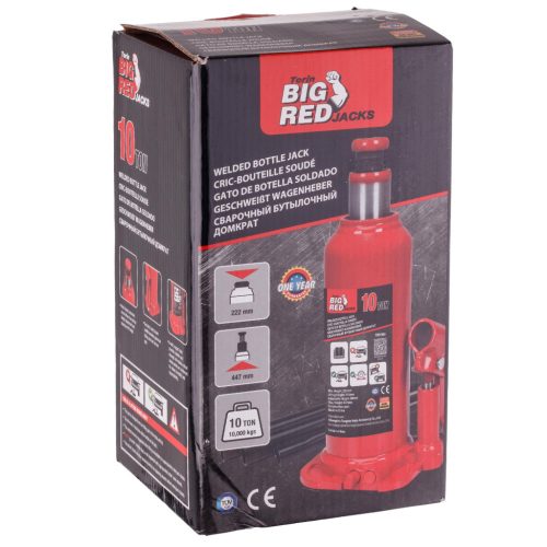 Big Red 10T hidraulikus oszlop emelő - 447 mm maximális magasság, 10000 kg teherbírás