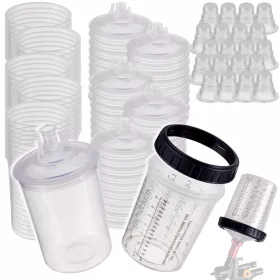   PPS Festékkeverő Pohár Készlet, 800ml, 125µm szűrővel (50+1 db)