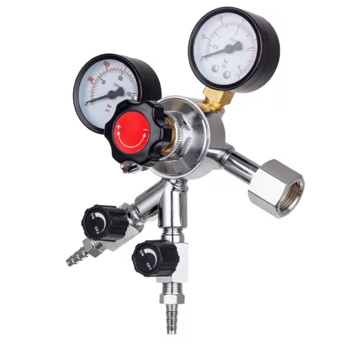 Dupla Körös CO2 Nyomáscsökkentő Reduktor, 2x8mm Csatlakozóval