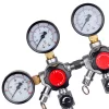 Kétkörös CO2 Nyomáscsökkentő Reduktor, 3 Manométerrel