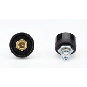   ŁW-25 panelre szerelhető kimeneti csatlakozó aljzat, 25 A, 250 V AC, 2 pólusú, ipari kivitel