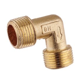   3/8" BSP menetes, 90°-os könyökcsatlakozó kompresszor hengerfejhez, hűtő-/hőleadó (radiációs) csőhöz, 10 mm menethosszal