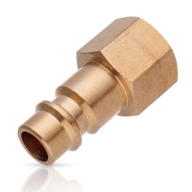   Sárgaréz gyorscsatlakozó dugó 1/4" belső menettel, pneumatikus szerszámokhoz, levegős rendszerekhez, 35 mm teljes hossz