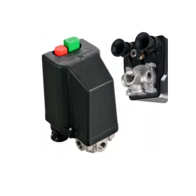   Nyomáskapcsoló kompresszorhoz 8/10bar 4-6.3A 2.2-2.5kW 400V 3/8+3x1/4 NE-MA