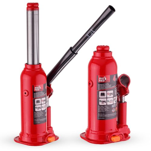 Hidraulikus oszlop emelő 363 mm-es emelési magassággal hordozó kofferben 4 T teherbírás Big Red