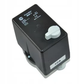   CONDOR MDR3/11 ipari nyomáskapcsoló kompresszorokhoz, 400V AC, 3 fázis, 10A, 8–10 bar, 3 × 1/4" + 1 × 3/8" menet, 6 mm tömlőcsatlakozás, 0,5 kV átütési szilárdság