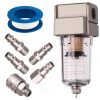 TC Technic AF2000 1/4" levegőszűrő és vízleválasztó pneumatikus gyorscsatlakozó készlettel