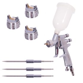   Mini HVLP festékszóró pisztoly Auarita H-921, 0,8 mm + 1,2 mm dűzni, 250 ml