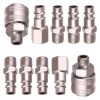 10 részes 1/4”-os pneumatikus gyorscsatlakozó és dugó készlet kompresszorokhoz CK-001K