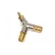 Pneumatikus Y-elosztó készlet 1/2" - 2 db gyorscsatlakozóval + 1 db dugó - Sárgaréz