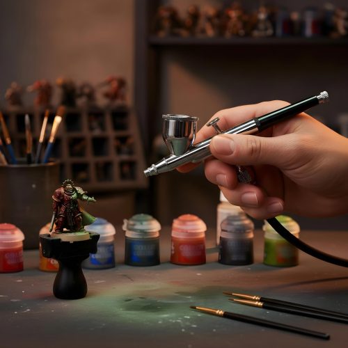 AB-130 modellező festékszóró pisztoly szett nagy kompresszorhoz, 0,2 mm