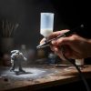 AB-131 modellező festékszóró készlet, gravitációs felső tartályos airbrush