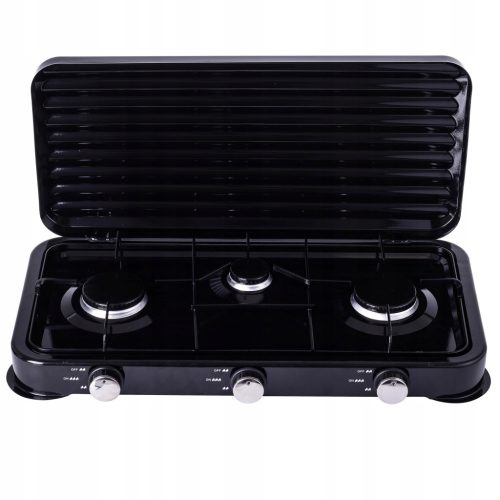 Hordozható 3 Égős Gázfőzőlap Szett, 5.5 kW - Kempinghez és Kültérre