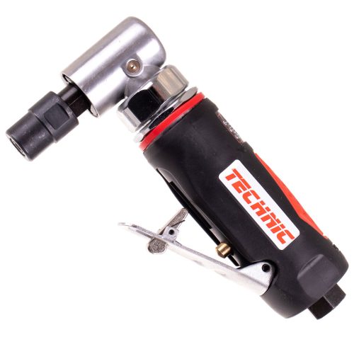 Pneumatikus mini sarokcsiszoló 6 mm szerszámbefogóval + opcionális 3 mm (1/8") tokmánnyal