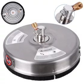   Professzionális 12"-os INOX rozsdamentes acél T-Racer felülettisztító kefe napelemekhez és térkőhöz (275 bar, 050 fúvóka)