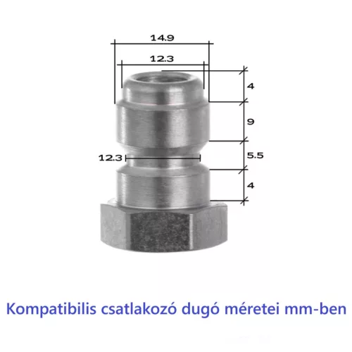 Sárgaréz Gyorscsatlakozó Aljzat, 3/8" Belső Menettel