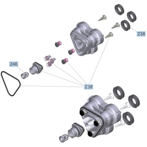 Karcher K3 K4 Szivattyúfej / Hengerfej szelepekkel (9.002-552.0)