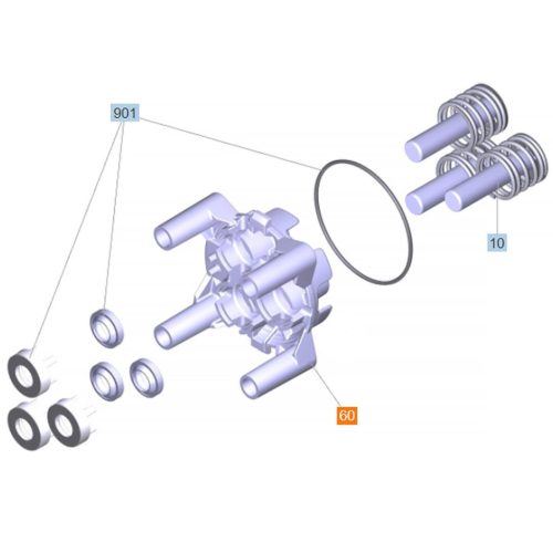 Eredeti Kärcher komplett dugattyúvezető szett K4 / K5 gépekhez (9.013-340.0)