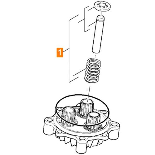 Eredeti Kärcher 12 mm-es dugattyú szett (rugóval és biztosítóval) HD, HDS és Xpert mosókhoz (4.553-289.0)