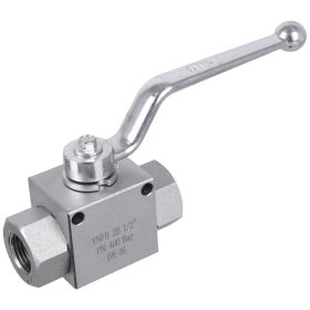   Ipari kétutas golyóscsap elzáró szelep 1/2" (Max. 400 bar)