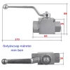 Nagynyomású golyóscsap 1/2", 400 bar, DN13