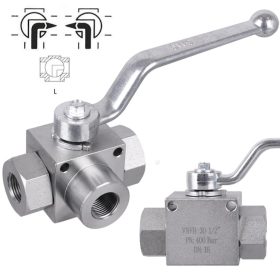 Ipari 3-utas golyóscsap L-típus 1/2" (Max. 400 bar)