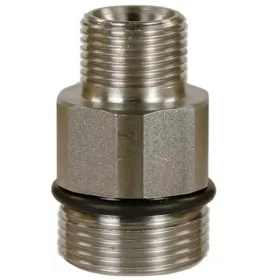   R+M ST-740 Rozsdamentes Acél Adapter, M24x1.5 - 1/2" Külső Menet, 700 bar