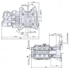 Annovi Reverberi RKV 5.5G40H+F41 (AR.21135) Ipari Szivattyú (280 bar, 21 l/perc, 1" tengely)