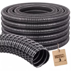   DN32 Megerősített flexi szívótömlő, gégecső 3 méteres kiszerelésben - 32mm belső átmérő