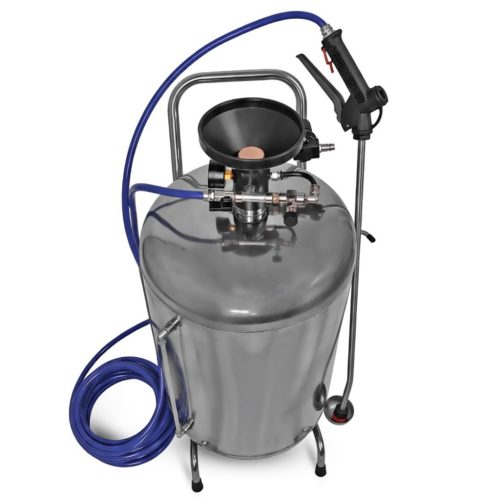 Rozsdamentes pneumatikus habosító 50 literes tartállyal teherautó és homlokzat mosáshoz, mezőgazdasági gépekhez (kompresszor kell az üzemeltetéséhez)