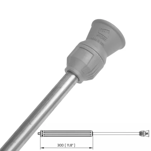 MTM Hydro RLS28-GREY Rozsdamentes Acél Lándzsa 700mm 280bar fúvókavédővel