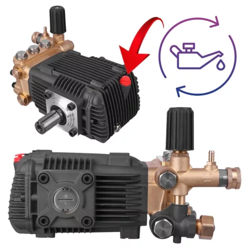 Ipari Főtengelyes Szivattyú + BY-PASS Szelep (200 bar, 13,3 l/perc, 24 mm, 1450 RPM, 5,5 kW)