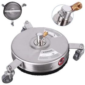   Rozsdamentes Tisztítókefe Térkőhöz, Járólaphoz T-RACER 12" INOX 304 (Max 275 bar, 40 l/min, 90°C) -  050 (2x 025)